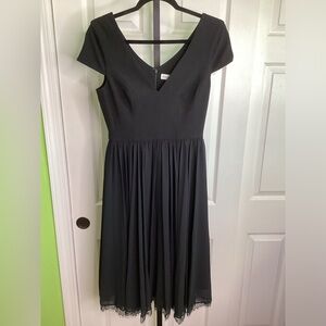 Dress the Population Black V-Neck Dress, size S, NWT